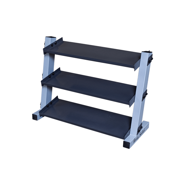 3 Tier Horizontal 34" Vinyl or Neoprene Dumbell Rack