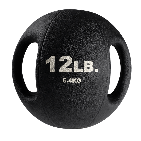 Body-Solid Tools 12lb. Dual Grip Medicine Ball