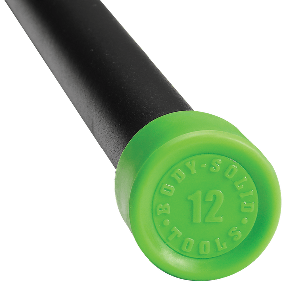 12LB GREEN PADDED WEIGHT BAR - Grip Diameter 1.05"