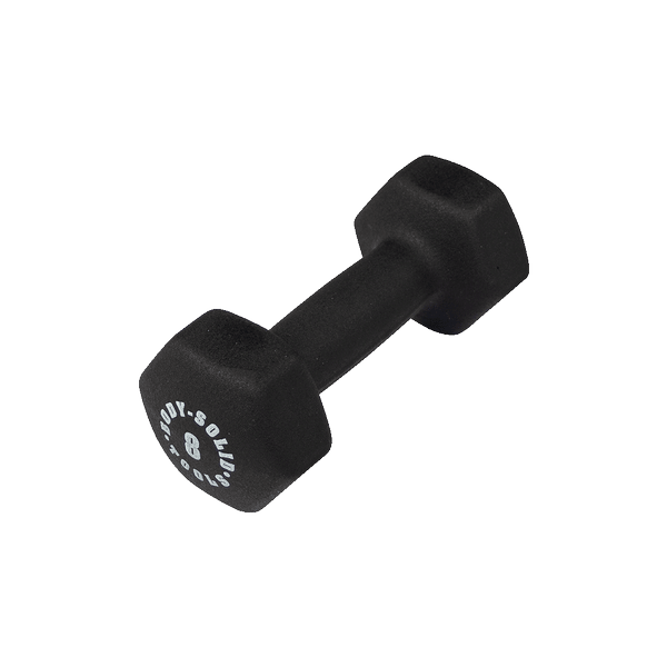 8 lb. Body-Solid Tools Neoprene Dumbbell
black 8lb neoprene dumbell