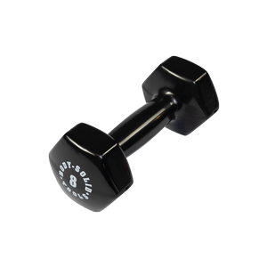 black 8lb vinyl dumbell