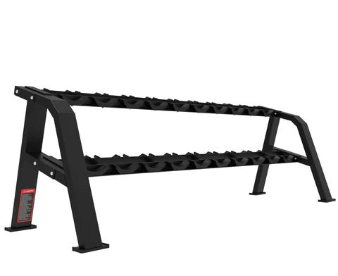PCI-5032 Two Tier Dumbbell Rack – 10 Pair Storage (Black or Silver)