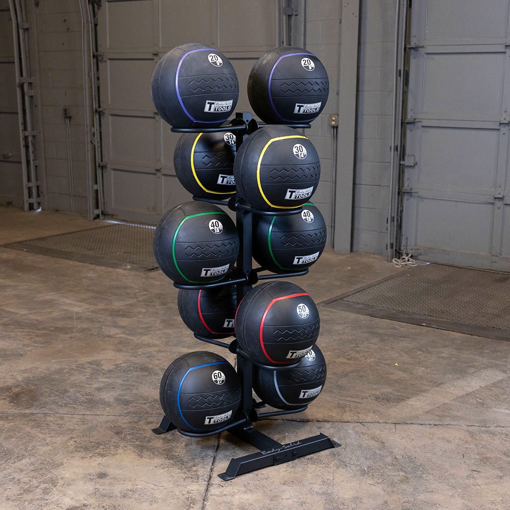 Wall Ball, Medicine Ball Rack Holds 10 Body-Solid