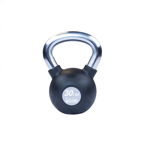 KBZ30 - Chrome, Rubber Kettlebell 30lb Body-Solid