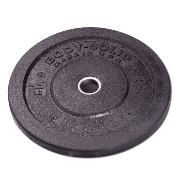 10LB BLACK BUMPER PLATES 17.375 ", Full Commercial Made is USA