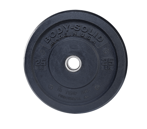 25LB BLACK BUMPER PLATES 17.375 ", Full Commercial Made is USA