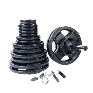 400 LB Rubber Grip Oly Set, Chrome Bar Body-Solid