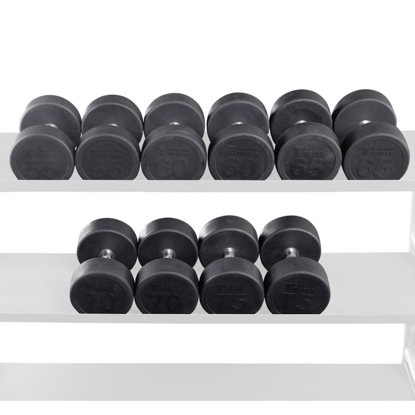 SDPS650 - Rubber Round Dumbell 55-75lb pairs Body-Solid