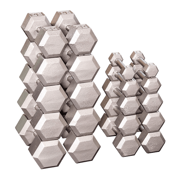 SDS550 - Grey Hex Dumbell set 5-50lb pairs Body-Solid