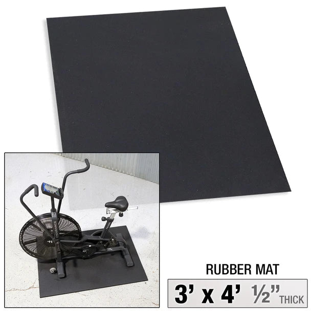 Body-Solid Tools RFM1/2BLK3 4 ft × 3 ft Rubber Mat - Pure Craft Industries