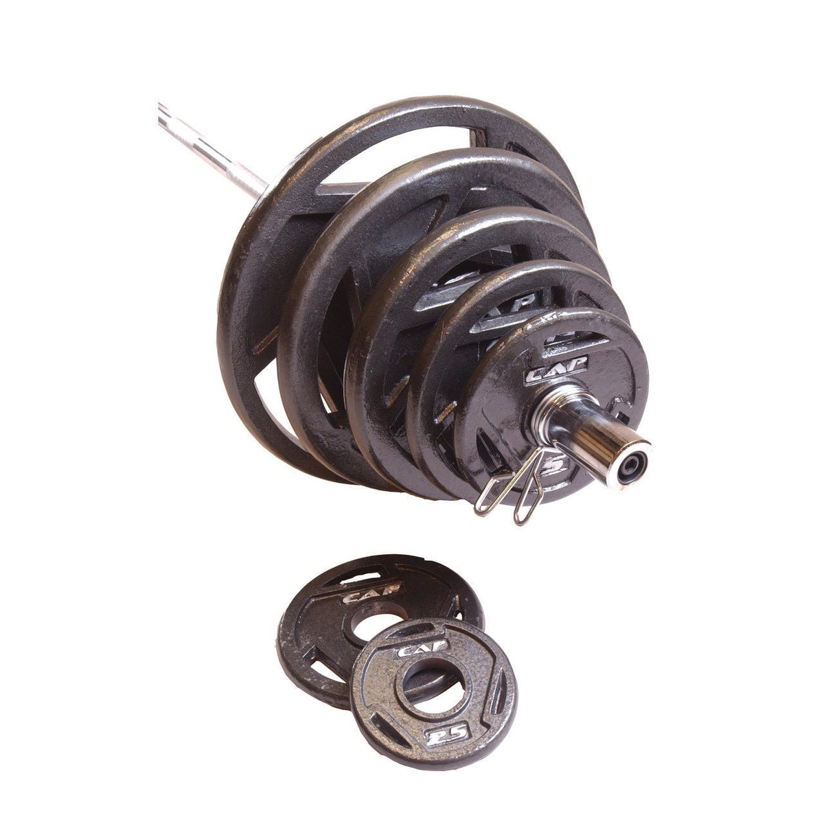 CAP 300 lb Olympic Grip Plate Weight Set - Pure Craft Industries