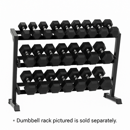 PureCraft 3-Tier Dumbbell Rack (Fits 5–50lb Hex Dumbbells) Pure Craft Industries