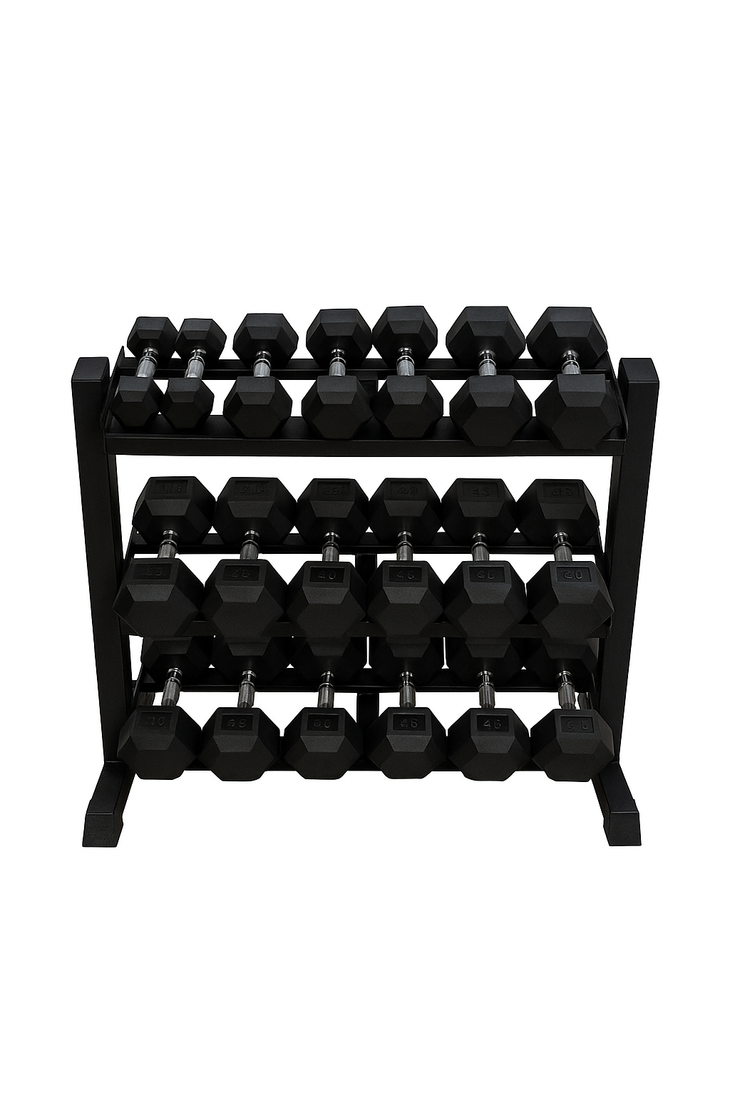 PureCraft 3-Tier Dumbbell Rack (Fits 5–50lb Hex Dumbbells) Pure Craft Industries