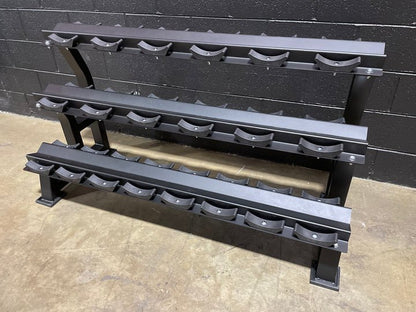 3 Tier 10 Pair Commercial Dumbbell Rack | Heavy-Duty Gym Rack - Pure Craft Industries