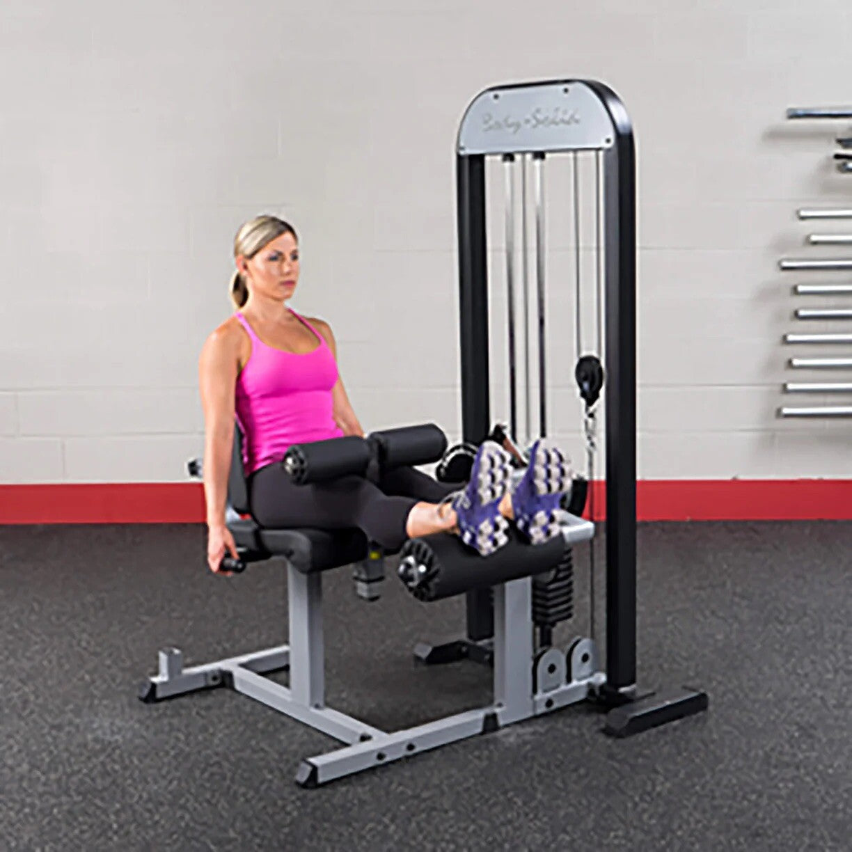 Body Solid Leg Extension and Leg Curl Machine - Gray (GCEC-STK)