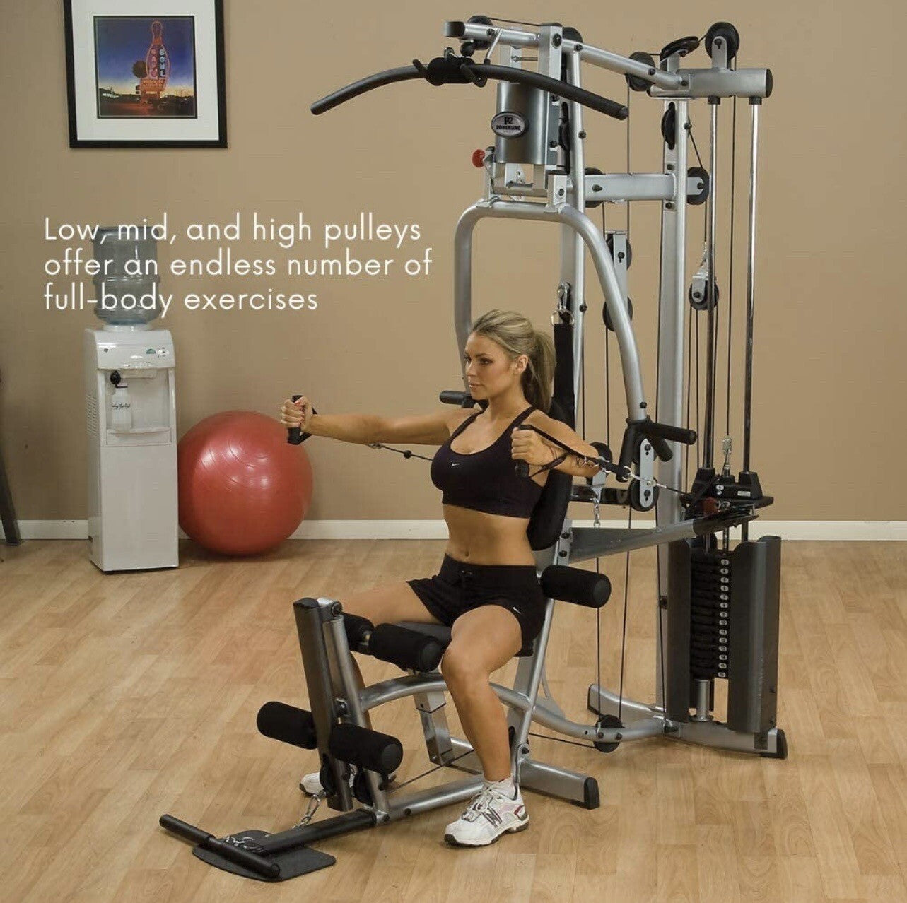 Body-Solid Powerline P2LPX Home Gym Equipment with Leg Press, Grey/Black