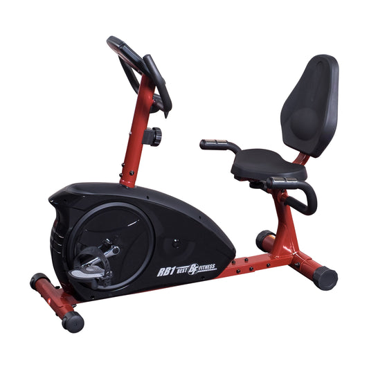Body-Solid Best Fitness (BFRB1R) Recumbent Exercise Bike for Home - Indoor Workout Stationary Bike with LCD Display & Adjustable Magnetic Resistance Body-Solid