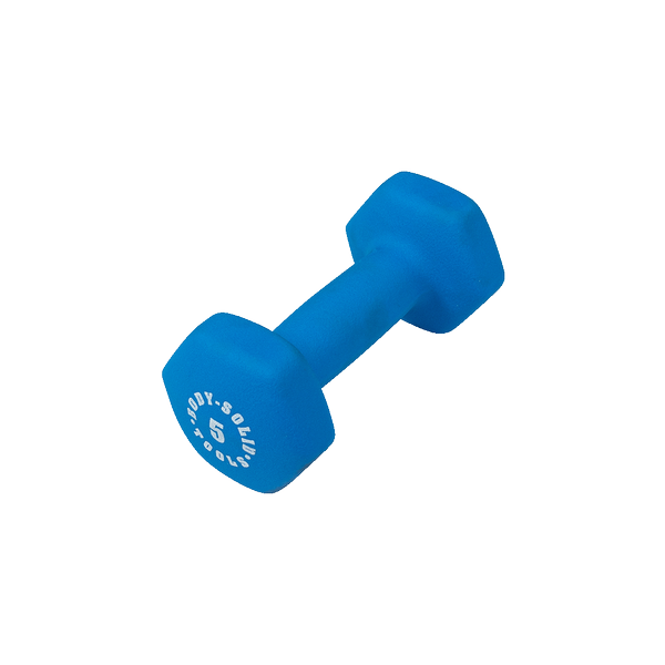 blue 5lb neoprene dumbell - [BSTND5] Body-Solid