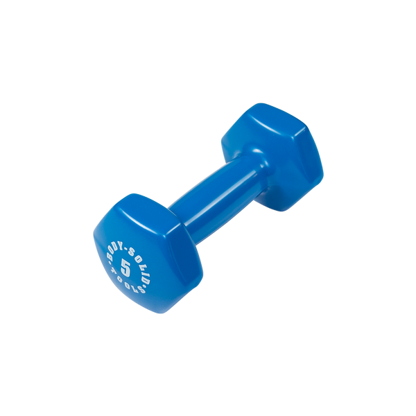 blue 5lb vinyl dumbell - [BSTVD5] Body-Solid