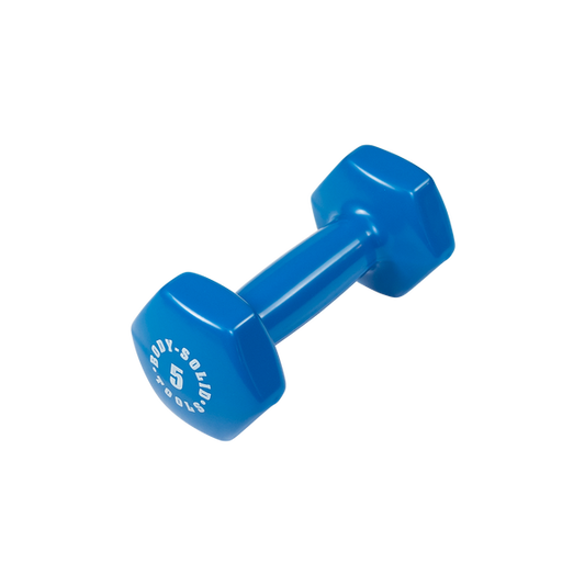 blue 5lb vinyl dumbell - [BSTVD5] Body-Solid