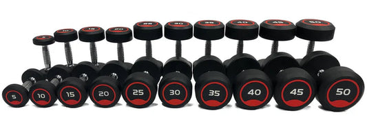 5LB-50LB Pro Style Rubber Dumbbell Set Pure Craft Industries