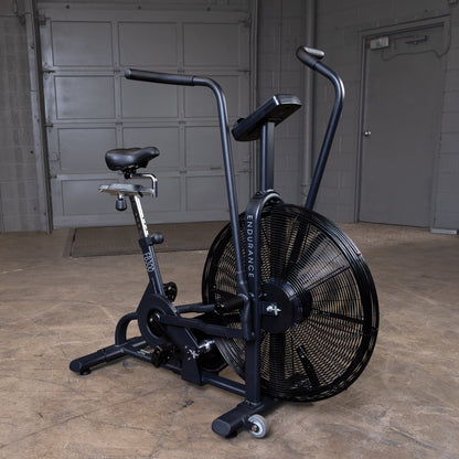 Body-Solid Endurance (FB300B) Dual Action Fan Bike - Adjustable Seat, Transport Wheels, Commercial Grade Stationary Exercise Bicycle for High-Intensity Workouts and Rehabilitation Body-Solid