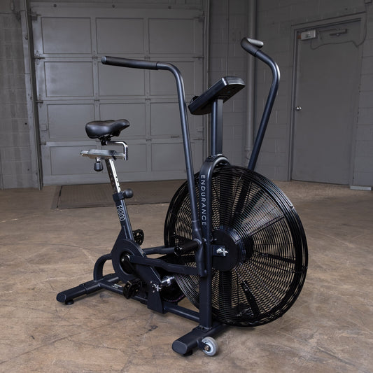 Body-Solid Endurance (FB300B) Dual Action Fan Bike - Adjustable Seat, Transport Wheels, Commercial Grade Stationary Exercise Bicycle for High-Intensity Workouts and Rehabilitation Body-Solid