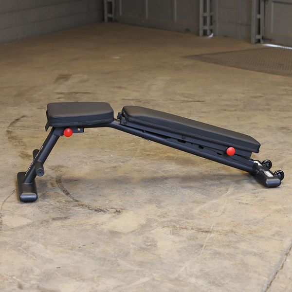 GFID225B - Fully Assembled Body Solid Folding Bench, GFID225 - BLACK Body-Solid