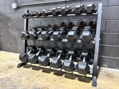 PureCraft 3-Tier Dumbbell Rack (Fits 5–50lb Hex Dumbbells) Pure Craft Industries