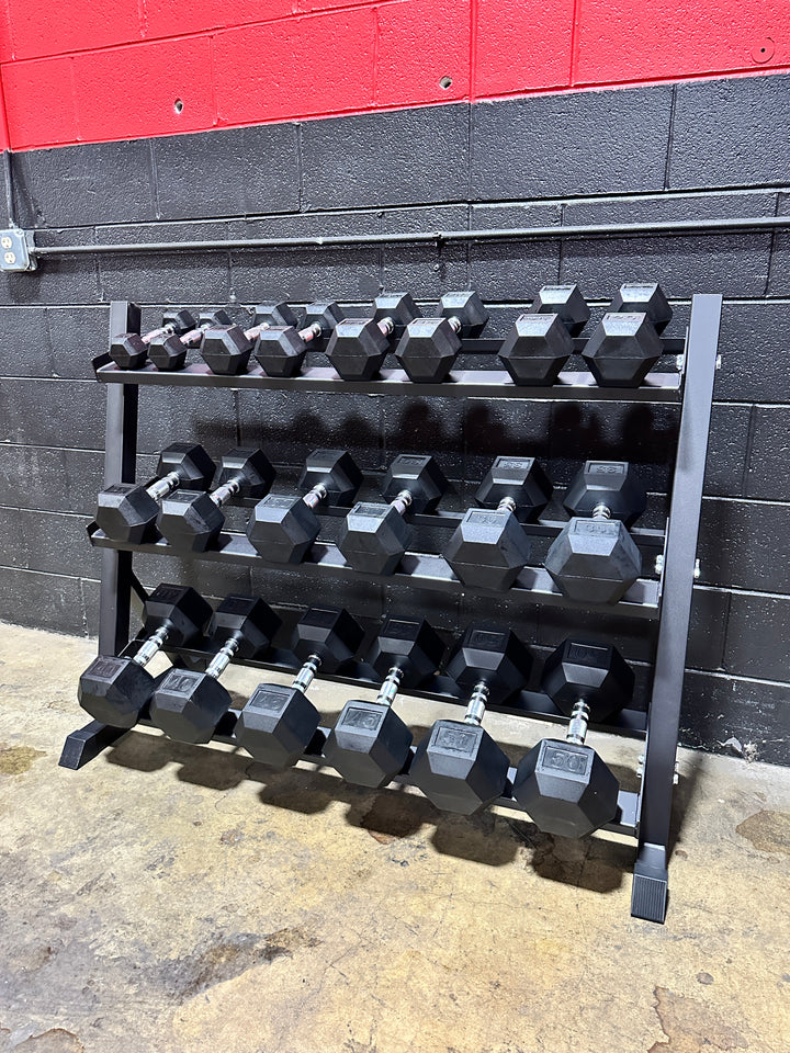 PureCraft 3-Tier Dumbbell Rack (Fits 5–50lb Hex Dumbbells) Pure Craft Industries