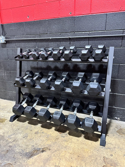 PureCraft 3-Tier Dumbbell Rack (Fits 5–50lb Hex Dumbbells) Pure Craft Industries