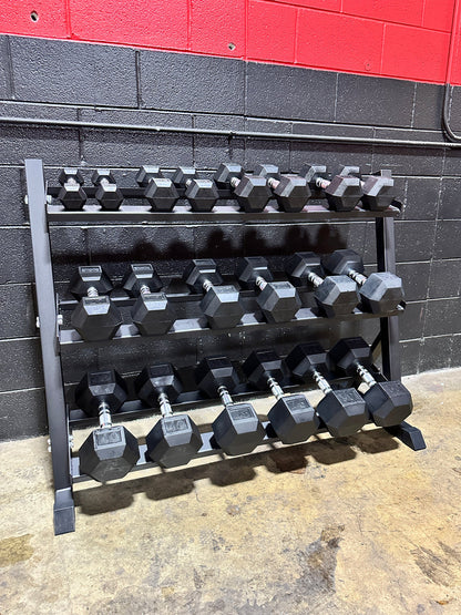 PureCraft 3-Tier Dumbbell Rack (Fits 5–50lb Hex Dumbbells) Pure Craft Industries