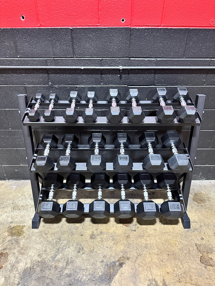 PureCraft 3-Tier Dumbbell Rack (Fits 5–50lb Hex Dumbbells) Pure Craft Industries