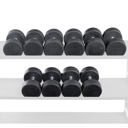 SDPS650 - Rubber Round Dumbell 55-75lb pairs Body-Solid