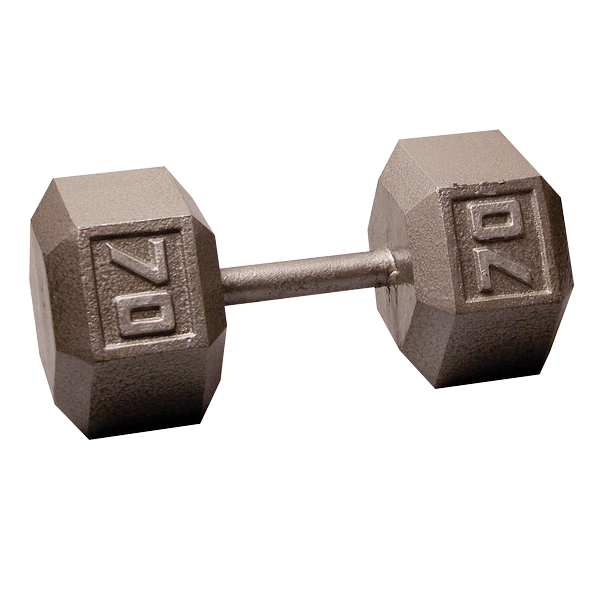 SDX70 - 70 Lb. Cast Iron Hex Dumbbell - Body-Solid Body-Solid