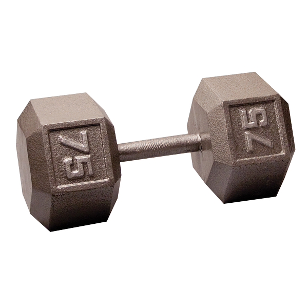 SDX75 - 75 Lb. Cast Iron Hex Dumbbell - Body-Solid Body-Solid