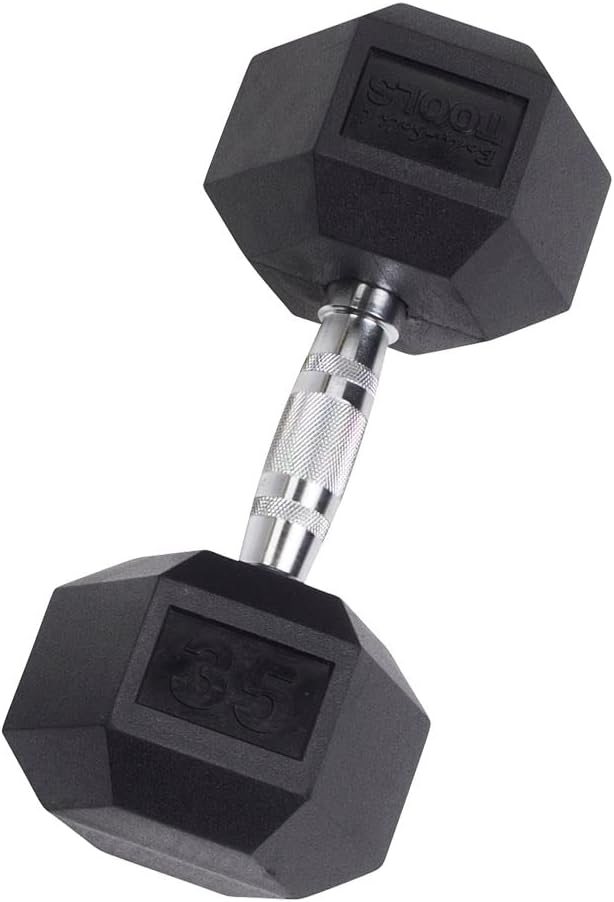 Body-Solid SDR35 Rubber Hex Dumbbell – 35 lb - Pure Craft Industries