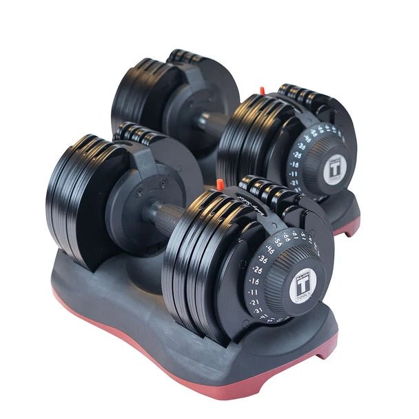 Body-Solid Tools SDBX132 Adjustable Dumbbell Pair, 11–66 lb - Pure Craft Industries