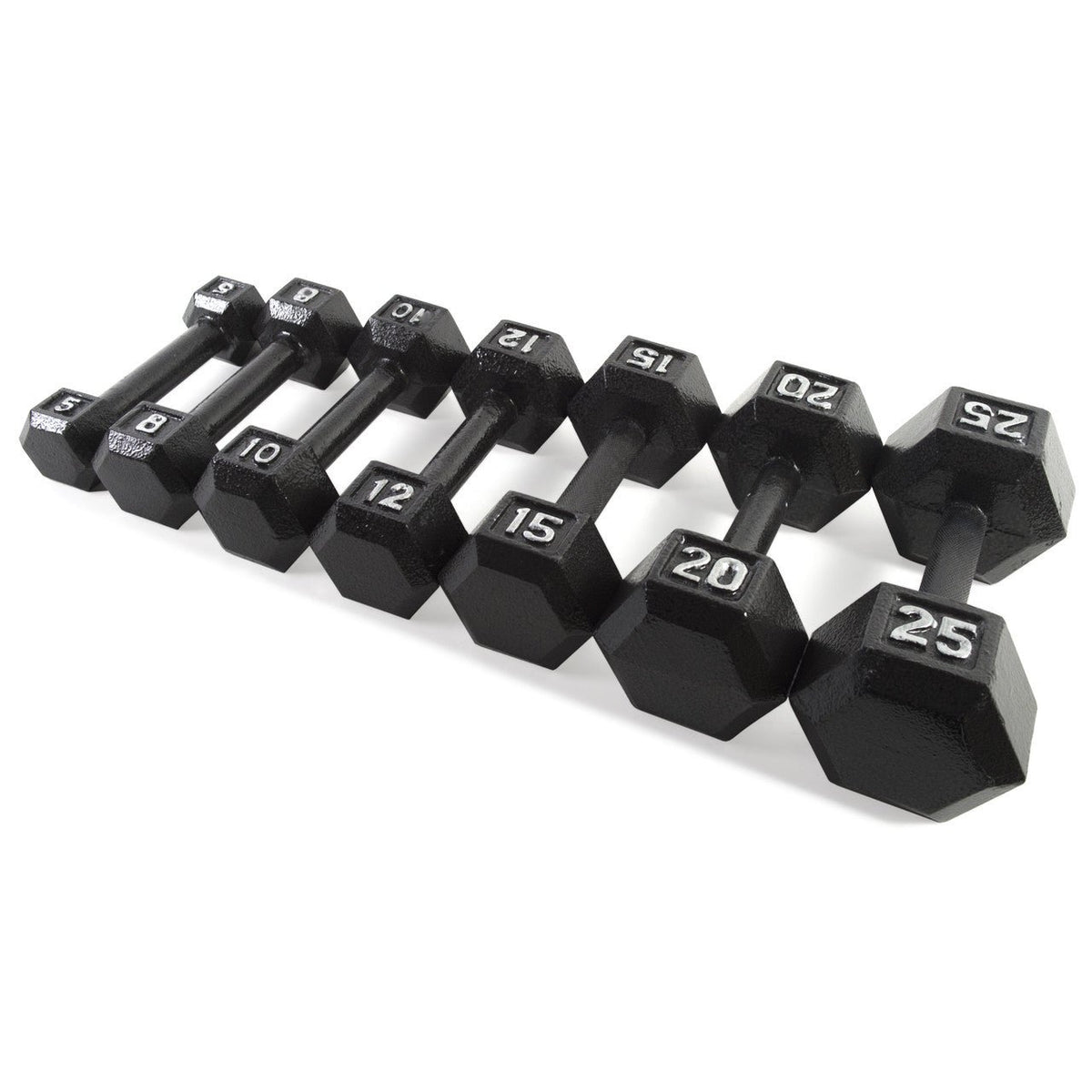 CAP 5 lb Cast Iron Hex Dumbbell | Black - Pure Craft Industries