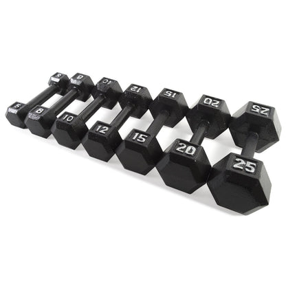 CAP 5 lb Cast Iron Hex Dumbbell | Black - Pure Craft Industries