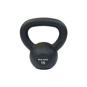 KBR15 - Iron Powder Coat Kettlebells 15 Pounds - Body-Solid - Pure Craft Industries
