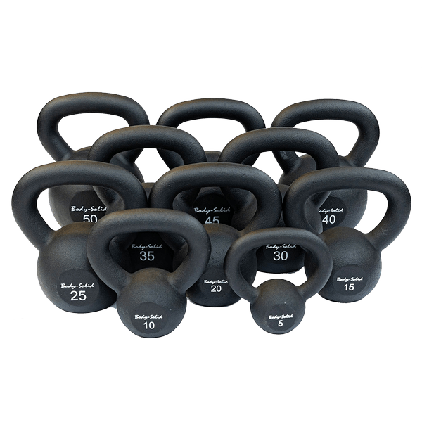 KBR40 - Iron Powder Coat Kettlebells 40 Pounds - Body-Solid - Pure Craft Industries
