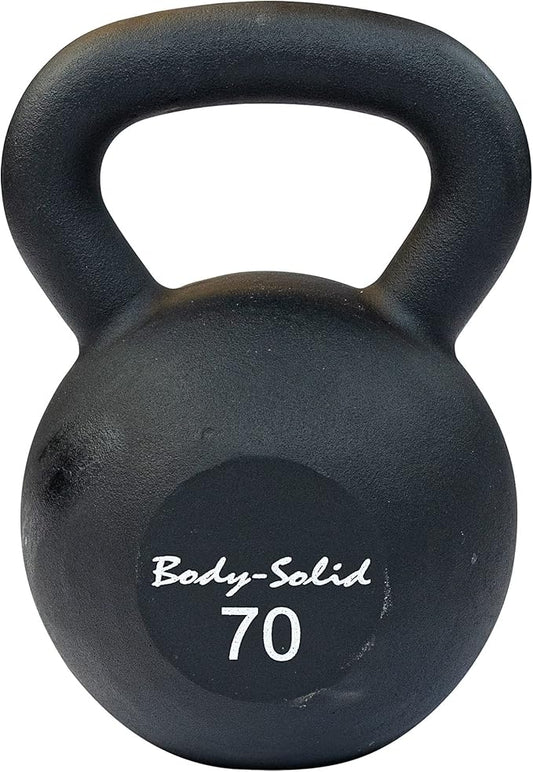 KBR70 - Iron Powder Coat Kettlebells 70 Pounds - Body-Solid - Pure Craft Industries