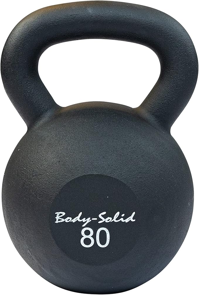 KBR80 - Iron Powder Coat Kettlebells 80 Pounds - Body-Solid - Pure Craft Industries