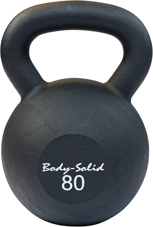 KBR80 - Iron Powder Coat Kettlebells 80 Pounds - Body-Solid - Pure Craft Industries