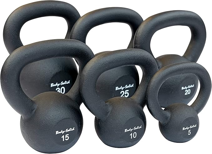 KBRS105 - Iron Powder Coat Kettlebells Pounds - Body-Solid - Pure Craft Industries
